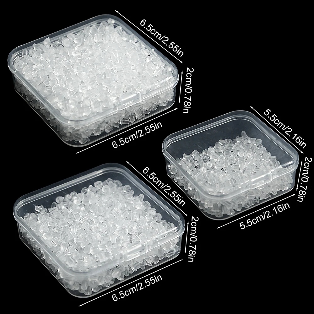 300/600/1200개/박스 4mm 실리콘 귀걸이 뒷면, 부드러운 투명 귀걸이 안전 패드, 백스토퍼 클러치 스토퍼 교체품