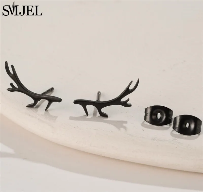 Mehrere Edelstahl Ohrstecker für Frauen Mode Schneeflocke Schädel Hirsch Kleine Ohrringe Mädchen Punk Hallowmas Ohrschmuck – Detail 18
