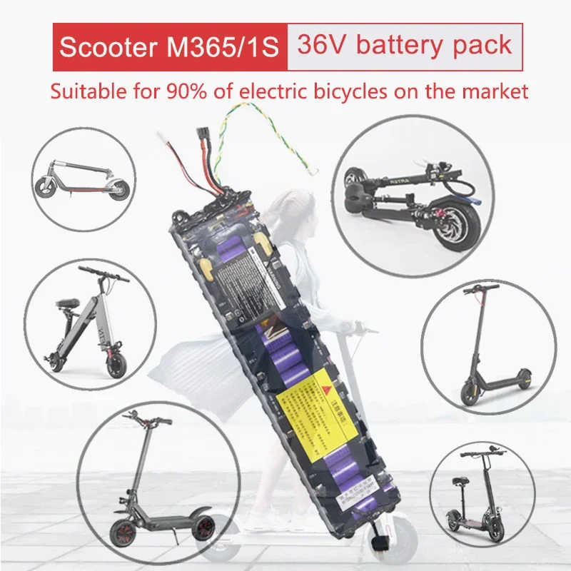 

18650 Lithium Battery 36V 10.5Ah 10S3P Pack 20A BMS For XIAOMI MIJIA M365 PRO Electric Bicycle Scooter