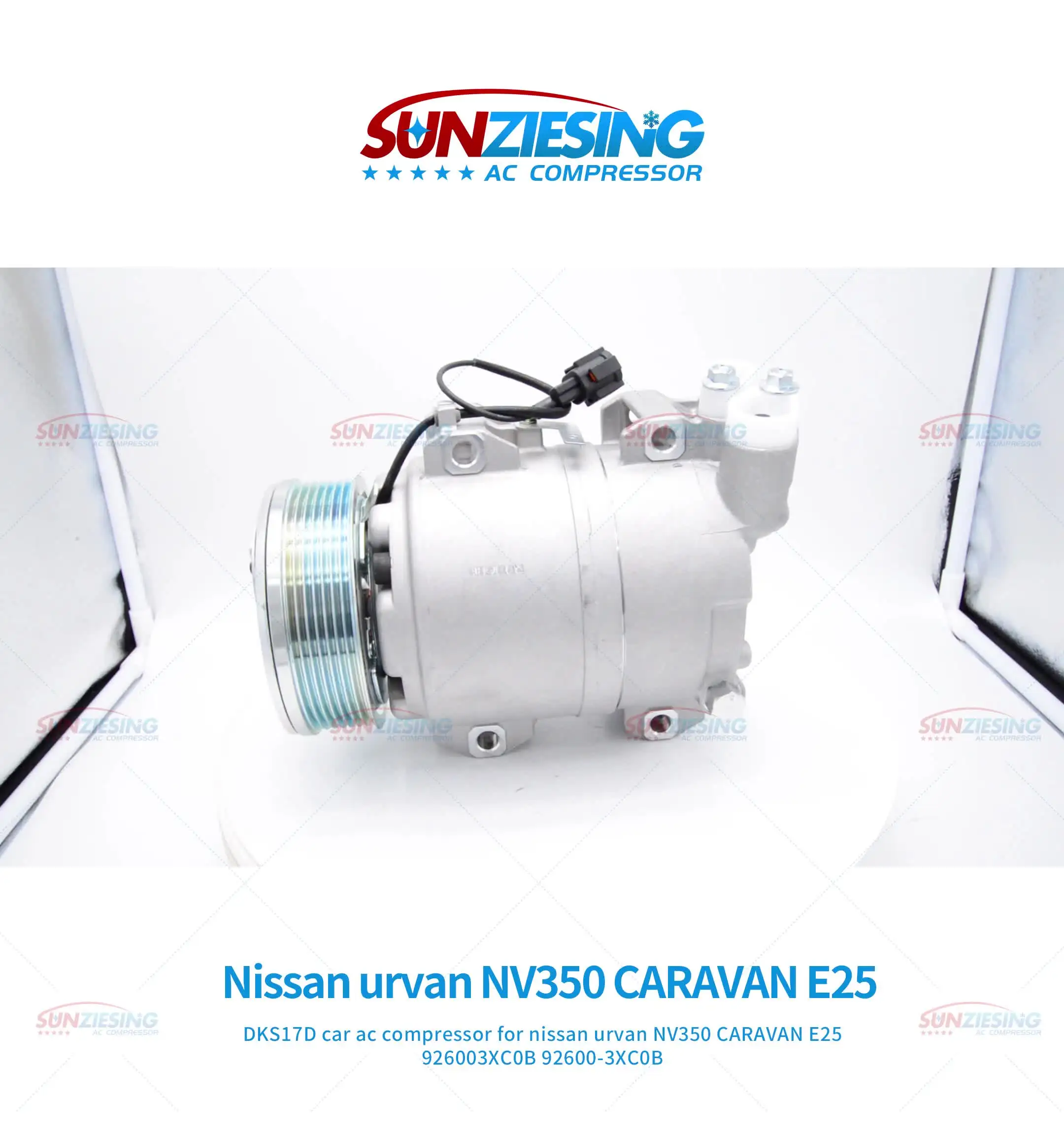 送料無料！ NV350キャラバン　CW8E26　クーラーコンプレッサー　92600-3XC0A　Valeo　Z0017203A　エアコンコンプレッサー