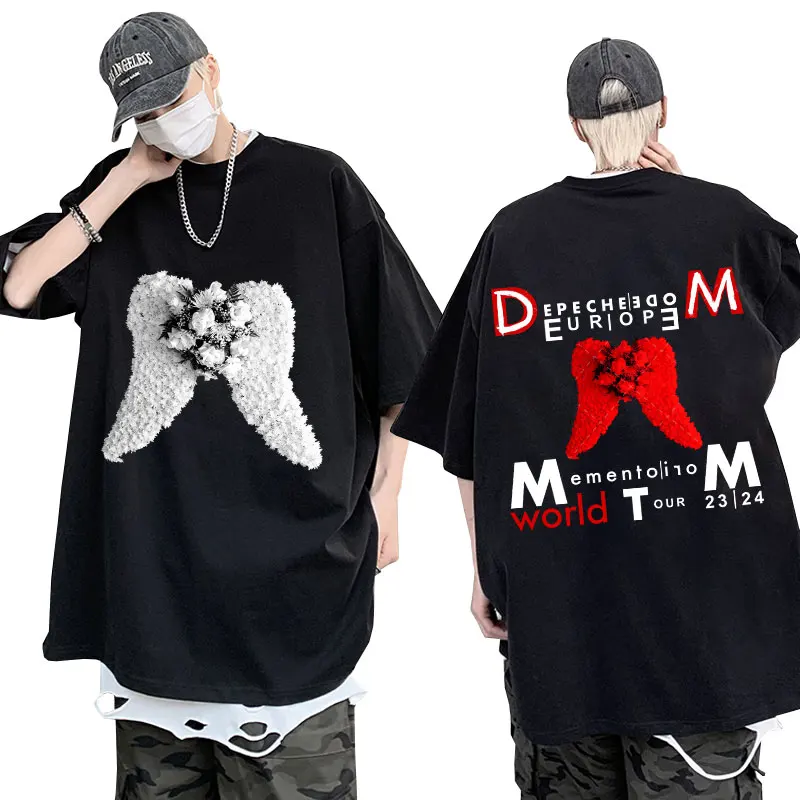 British Band Depeche Cool Mode Memento Mori Music Album Print T-Shirt Fashion Vintage Hip Hop T Shirt Manica Corta Unisex Top