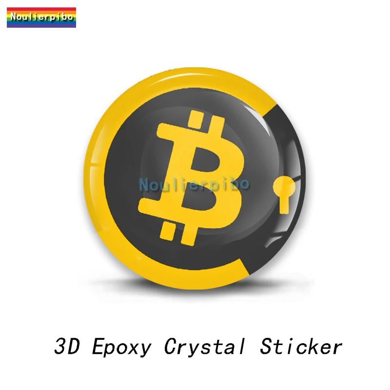 3D 에폭시 다이 컷 돔 스테레오 자동차 스티커 Bitcoin PVC 자동차 오토바이 헬멧 사무용품 휴대 전화 피아노 비닐 데칼