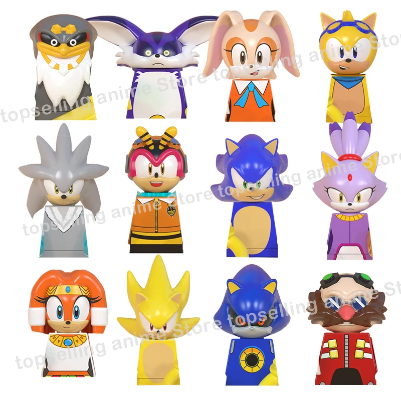 WM6086 WM6087 WM6088 LG1001 anime bricks Sonic Amy Rose Ray Storm Shadow building blocks mini action toy figure Children gifts