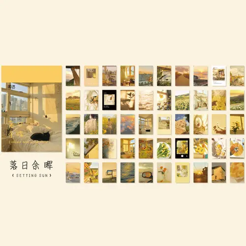 50sheets 50 Patterns Washi Paper Ins Stickers Book Aesthetic Scenery Sticker for Scrapbooking Journals Album Diary DIY Paers - Image 28