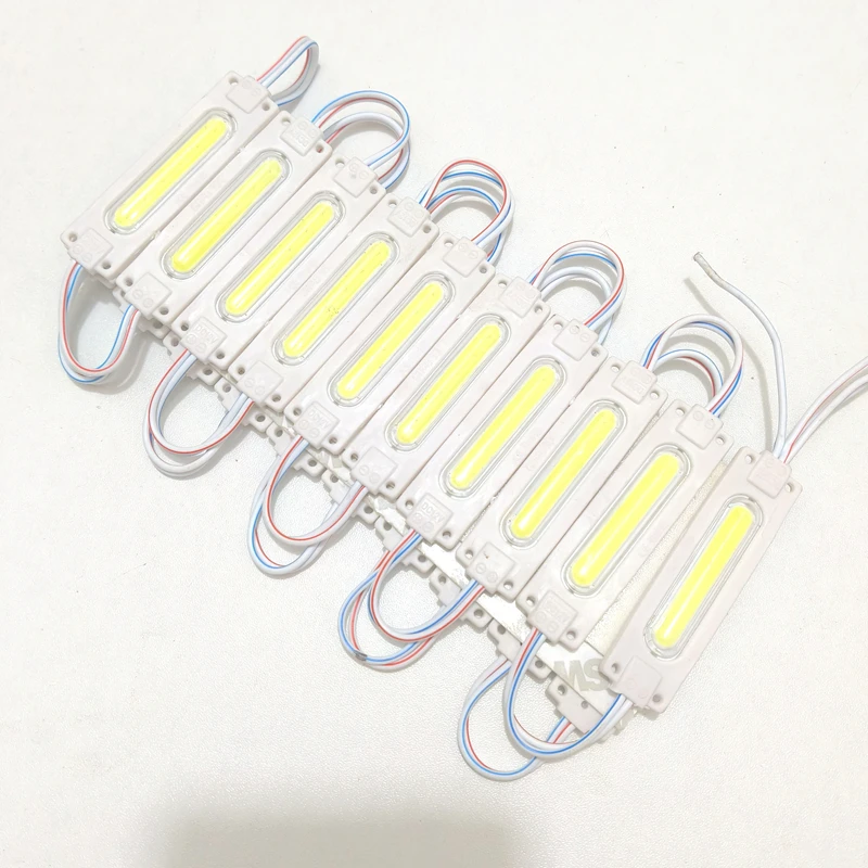 20PCS/lot 12V Multicolour Led Modules COB Light for Backlight Shop Banner Waterproof IP65 Christmas Decorations White Warm Blue