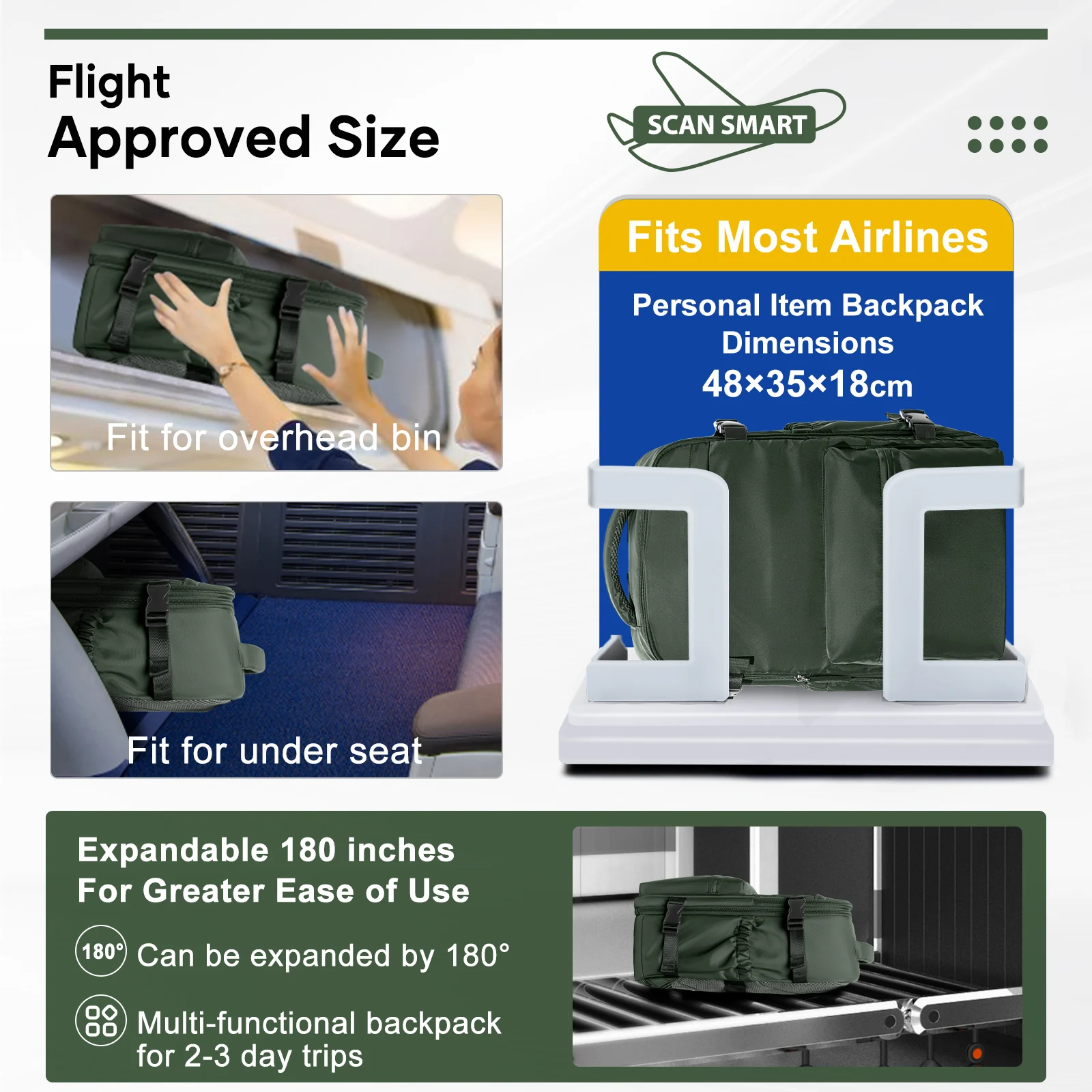 Ryanair 40x20x25 Travel Backpack Men 15.6inch Laptop Vacuum Compression Backpack, Vacuum Clothing Storage Bag Cabin Bag 40x30x20