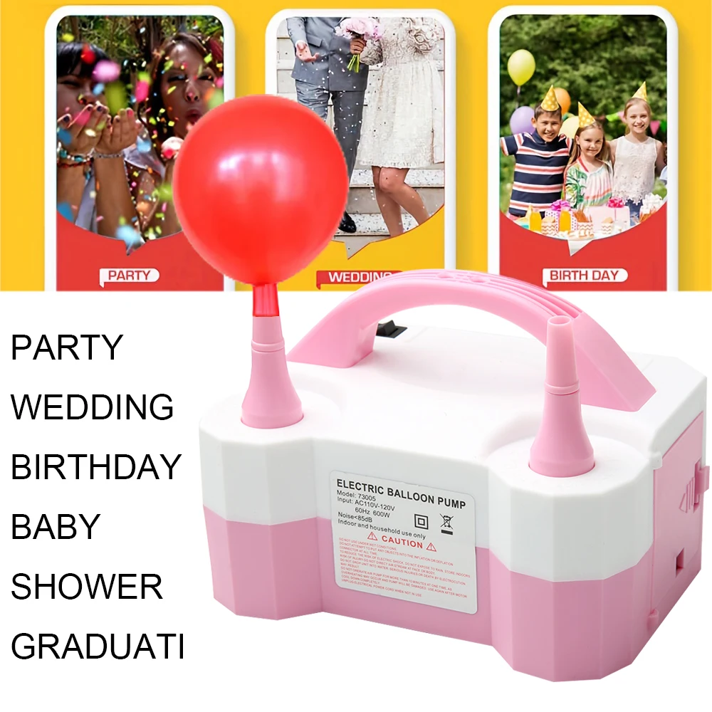 Balloon Inflator Electric Can Inflate Two At The Same Time Two Modes For Room Decorating