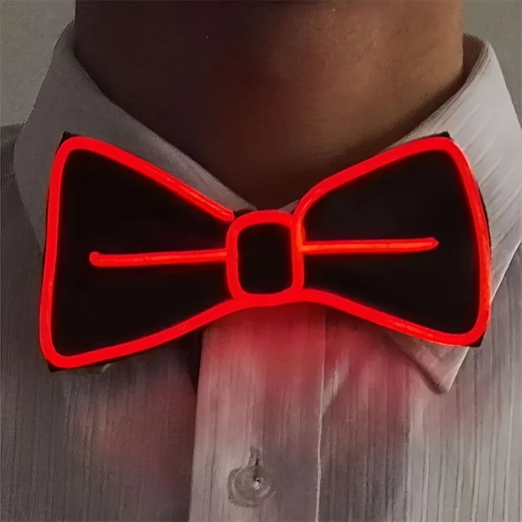 Description Picture 6 of item1pcs LED Luminous Bow Tie LED Neon Bowtie Funny Ties for Man Christmas Wedding Light Bow Tie Festival Party Supplies Props