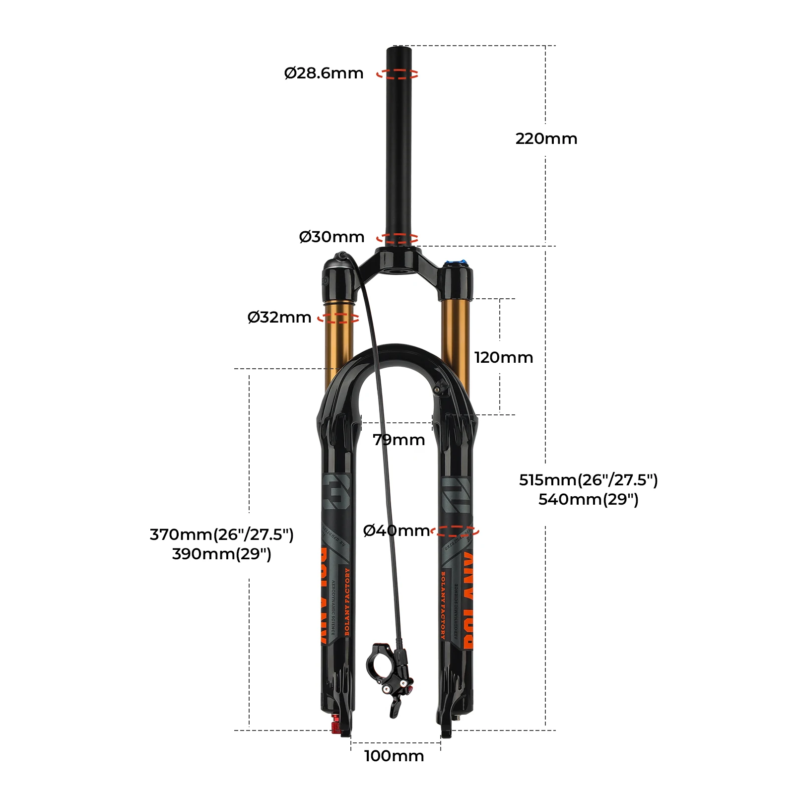 Ship From Brazil BOLANY 29inch Bike Fork Air Oil Suspension