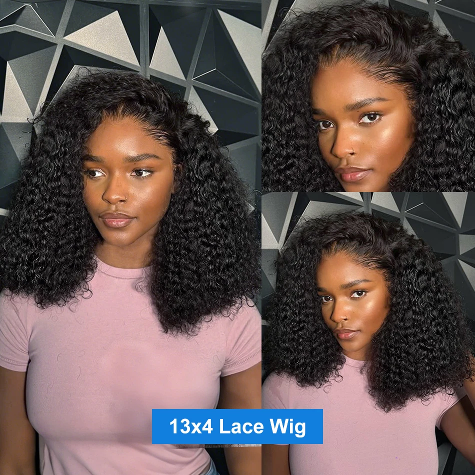 Xcurly Curly Short Bob Human Hair Wigs 13x4 13X6 HD Lace Frontal Wig Brazilian Deep Wave 5x5 Closure Wig For Women Pre Plucked 2