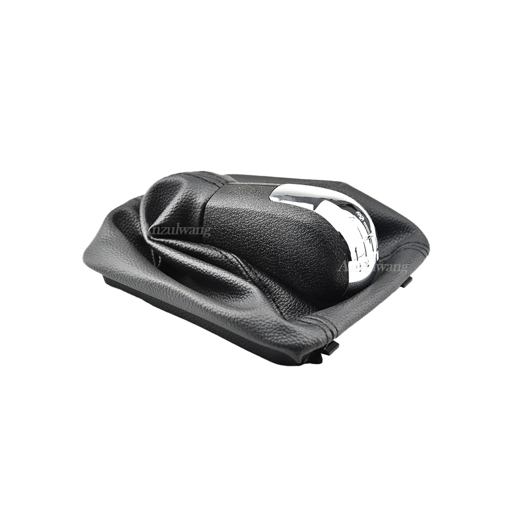 Pommeau De Levier De Vitesse 5 Vitesses Avec Soufflet Cuir Pour Skoda Octavia A5 (2004-2012) - Noir, Remplacement Direct - 10