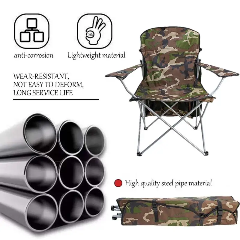 Camping Folding Chair With Shade Canopy For Outdoor Lightweight Camping Stool Lounge Chair Foldable Seat fishing