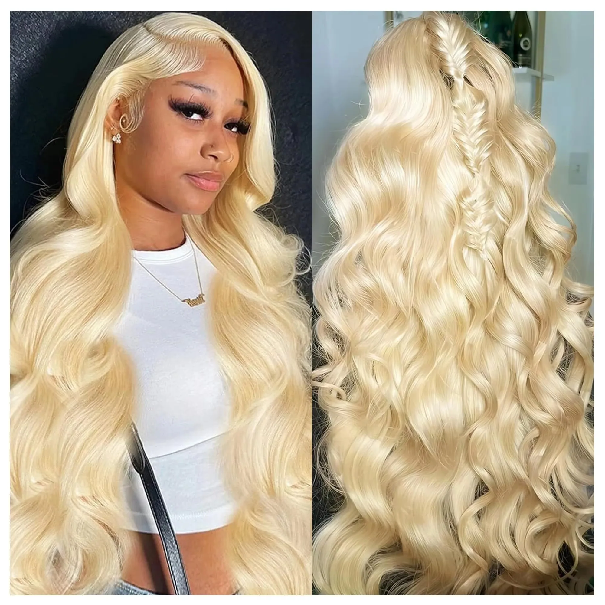 13x6 13x4 Body Wave 613 Honey Blonde Wig Human Hair 30 40 Inches Hd Lace Frontal  Wig  100% For Transparent Brazilian Woman Hair 2