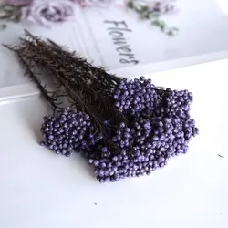 Elegant Preserved Rice Flower for Home and Office Decor - Ideal for DIY Crafts and Handmade Candle Projects (Blue purple)