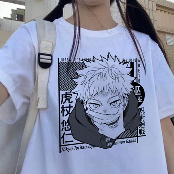 2022 T-shirt Japanese Anime Women's T-shirt Jiu-Jitsu Kaisen T-shirt Unisex Top Graphic Y2k Cool Unisex T-shirt Male Goth Tops 5