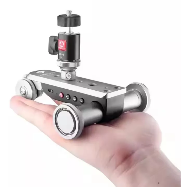 Kingjoy PPL-06S motorized rail rolling track slider dolly car table for macro/low angle video and time-lapse shooting