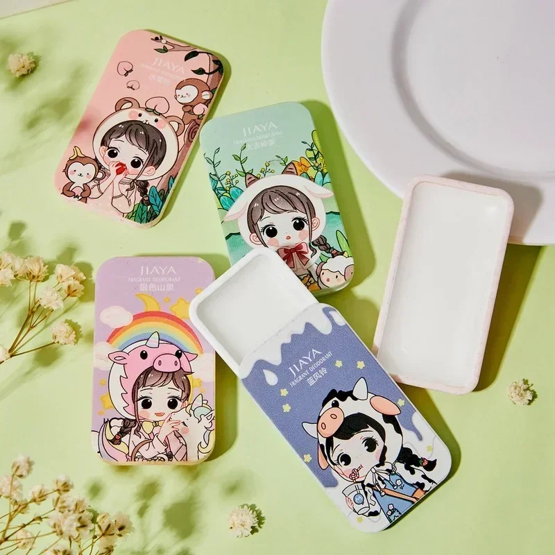 4 Colors Cute Kawaii Solid Balm Portable Light Fragrance Solid Perfume Mild Fragrance Long Lasting Deodorant Body Antiperspirant solid perfume,essential oil balm,essential oil perfume