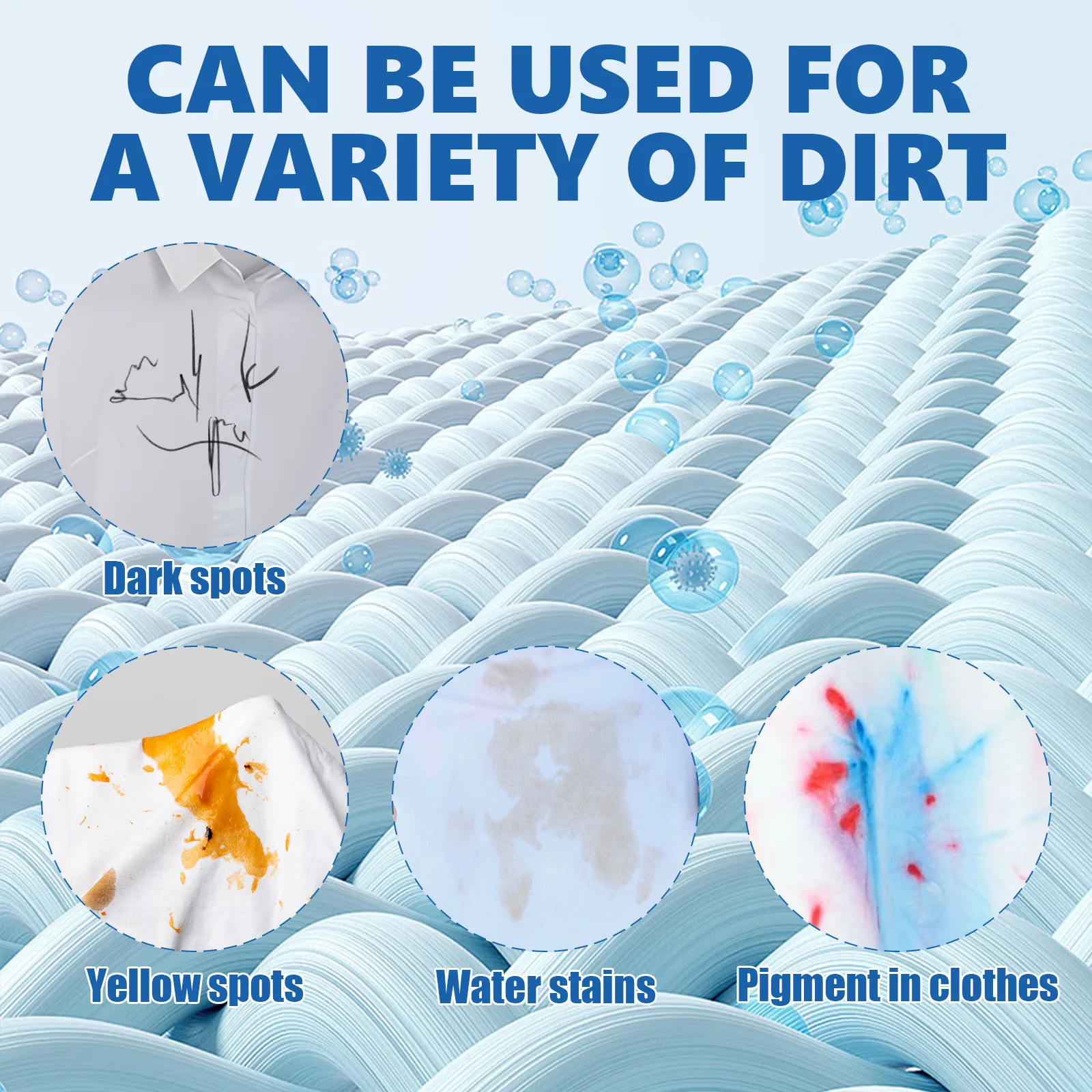 Laundry Stain Remover Clothes Decontamination Cleaner down Jacket Oil Yellow Stain Cleaner Efficient Fabric Removal Agent