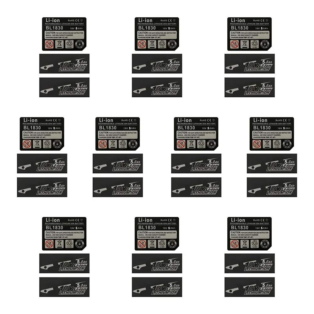 BL1830 Label Li-Ion battery 18V 3.0Ah 4.0Ah 5.0Ah 6.0Ah 9Ah Sticker Tag rechargeable battery 10 Sets For Makita 18V Battery Drill Hammer Wrench