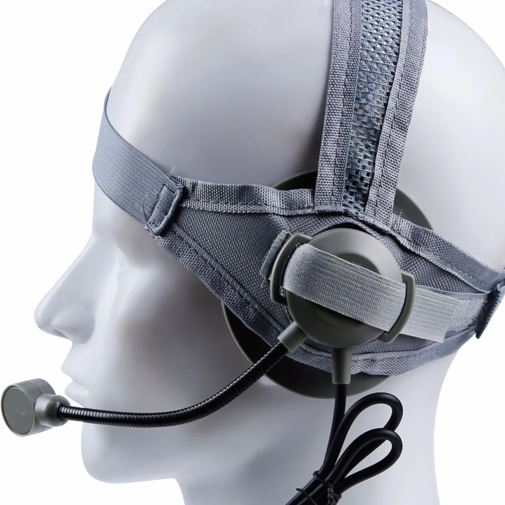 

Tactical Headset Use with PTT for Walkie Talkie Bowman Elite II Military Headsets Hunting CS Headphone