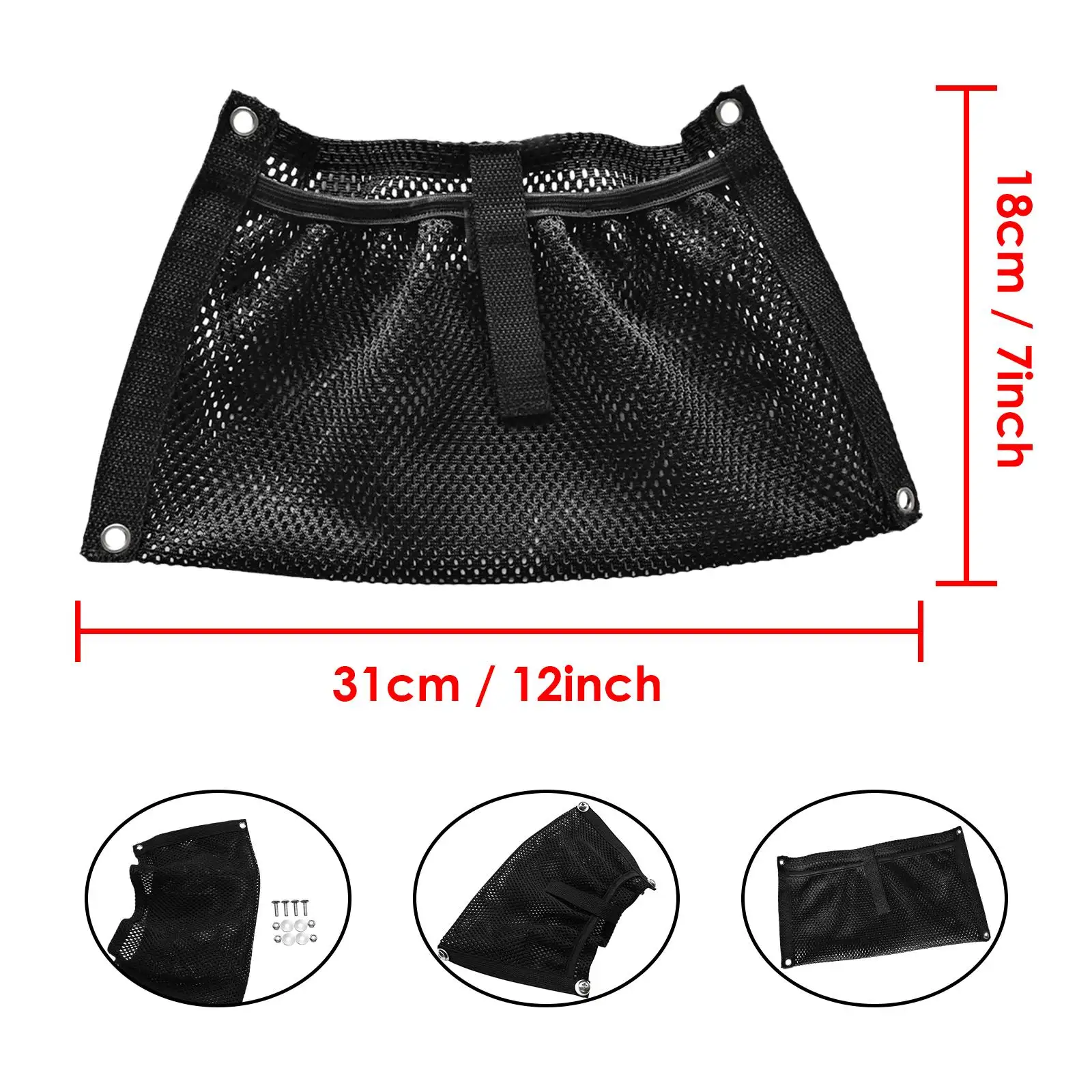 Elastic Adjustable Nylon Storage Mesh Bag Milk 