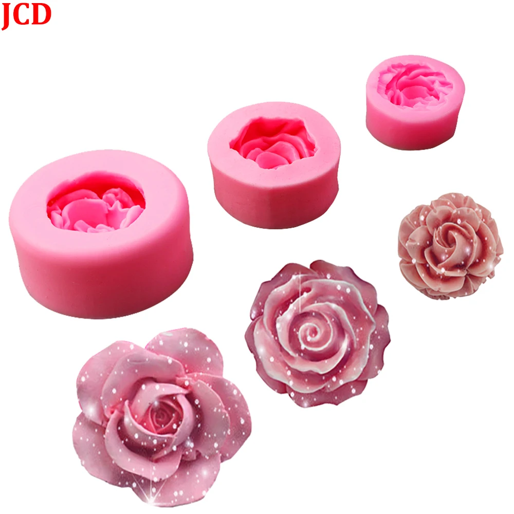 

1PCS 3D Rose Flower Chocolate Sugar Cake Mold Baking Tool Food Grade Silica Gel Cake Mold no Deformation Easy Demoulding