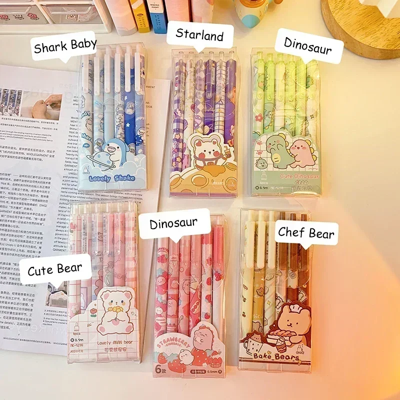 Kawaii Cute Gel Pens Various Patterns 0.5mm Tip Cute Boxed Student