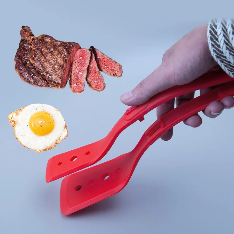

Kitchen silica gel spatula clip dual-purpose food folder fried steak omelet spatula multi-purpose shovel toast folder
