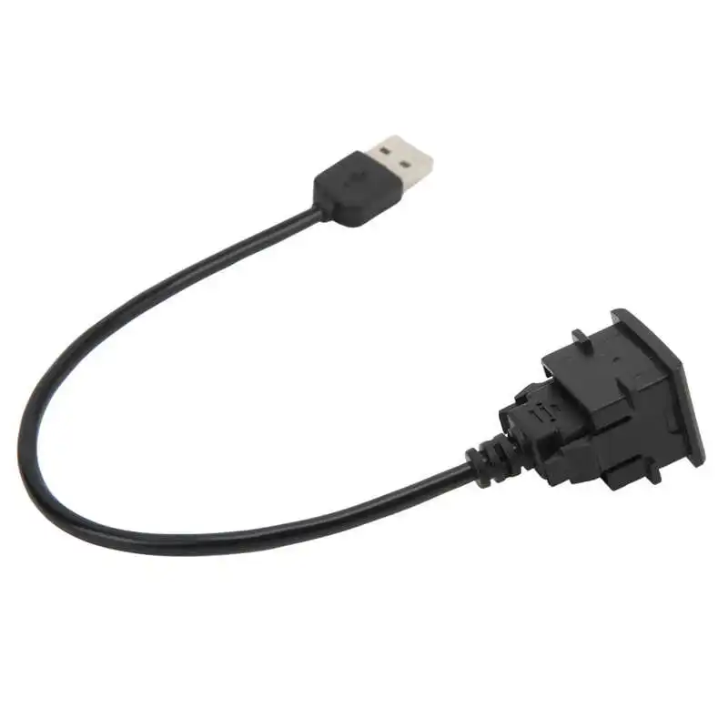 USB Outlet Wire Male To Female USB Socket Cable Replacement for Camry Prius for Car Phone Camera
