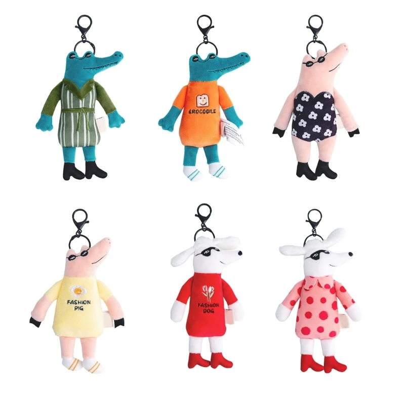 

Sweet Cartoon Plush Animals Keychain Pendant Lovely Decorations Keyring Charm
