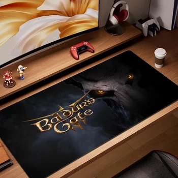 Mousepad Anime Mouse Pad Xxl Baldurs Gate 3 Setup Gaming Accessories PC Gamer Cabinet Games Computer Desk Gadgets Support Laptop 17
