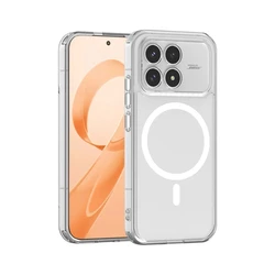 Magnetic Transparent Acrylic Protective Case with Bumper Design for Redmi K90 (Clear)