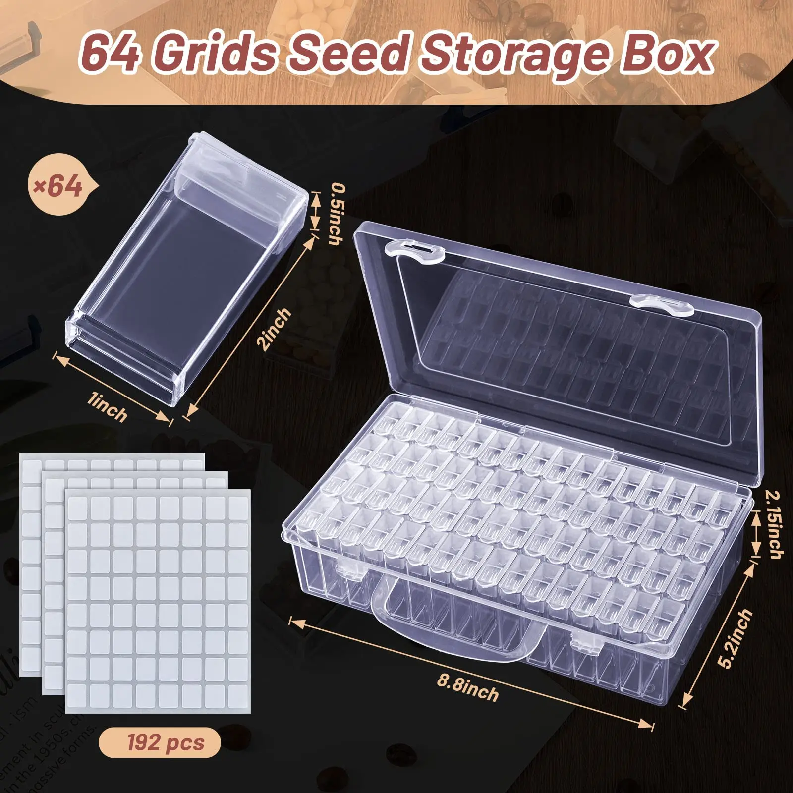 Seed Storage Box 60/24 Slots Seed Storage Organizer With Lid Grid Organizer  Box Planting Seed Container With 64 Label Stickers - Storage Boxes & Bins -  AliExpress