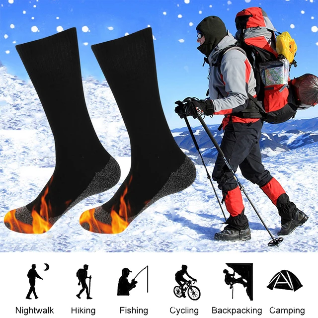 Calcetines impermeables transpirables para esquí, medias de tubo medio para  senderismo, protección de pies, invierno, 1 par - AliExpress