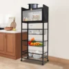 kitchen Storage & Organization Bread Rack Coffee Station Microwaves Rack Storage Rack 5 Tier Kitchen Organizer Shelf for Dishes 1