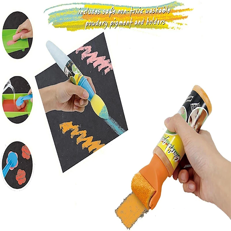 보도 분필 페인트 브러시, 3팩 DIY 세척 가능한 페인트 브러시 대량, 브러시에 물을 추가하고 세척 가능, 청소가 용이함