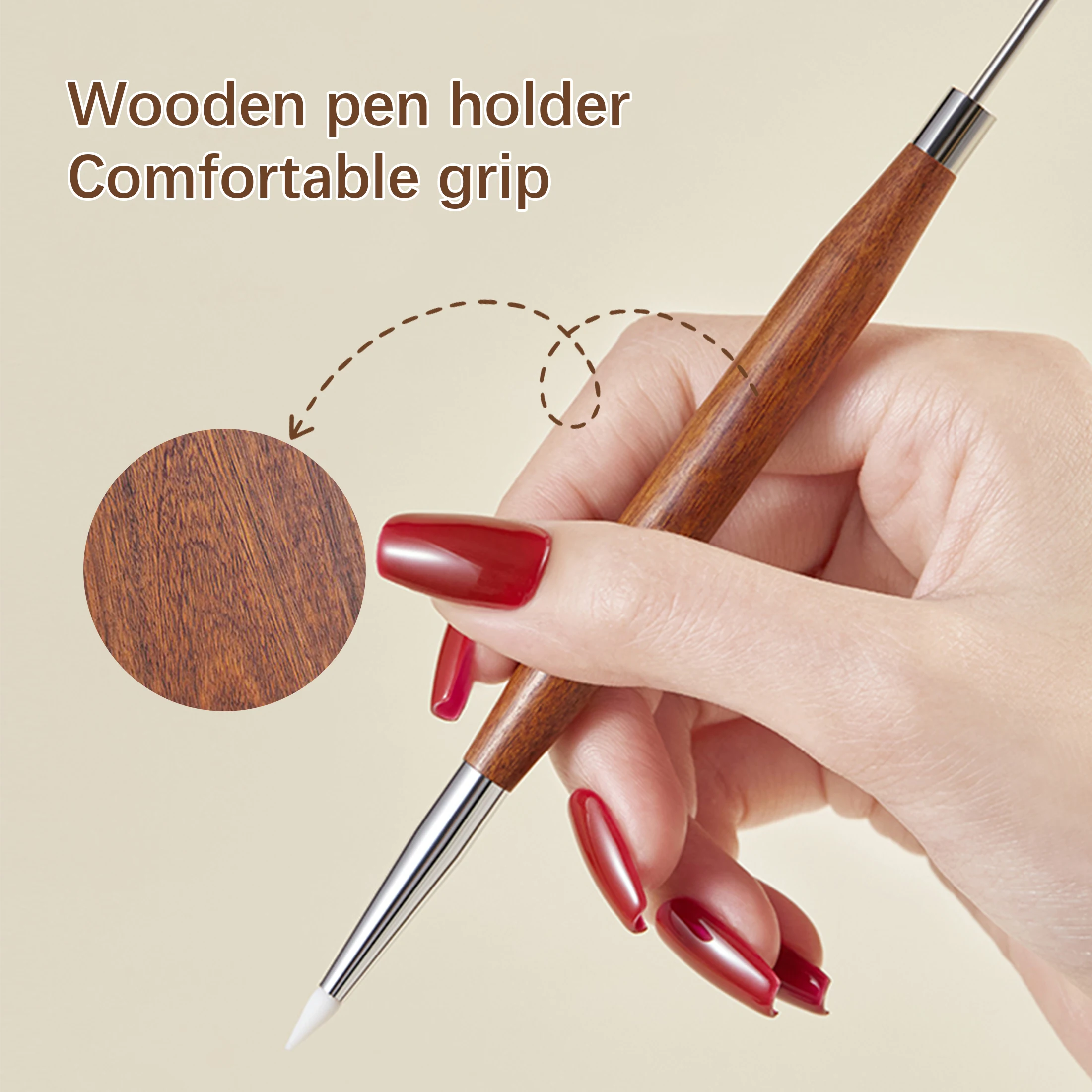 1Pc Double Head Nail Gel Pen Manicure Tip Extension Acrylic Builder Accessory Rod Tool Nail Art Brush Spatula Poly nail art pen nail art brush nail art tools