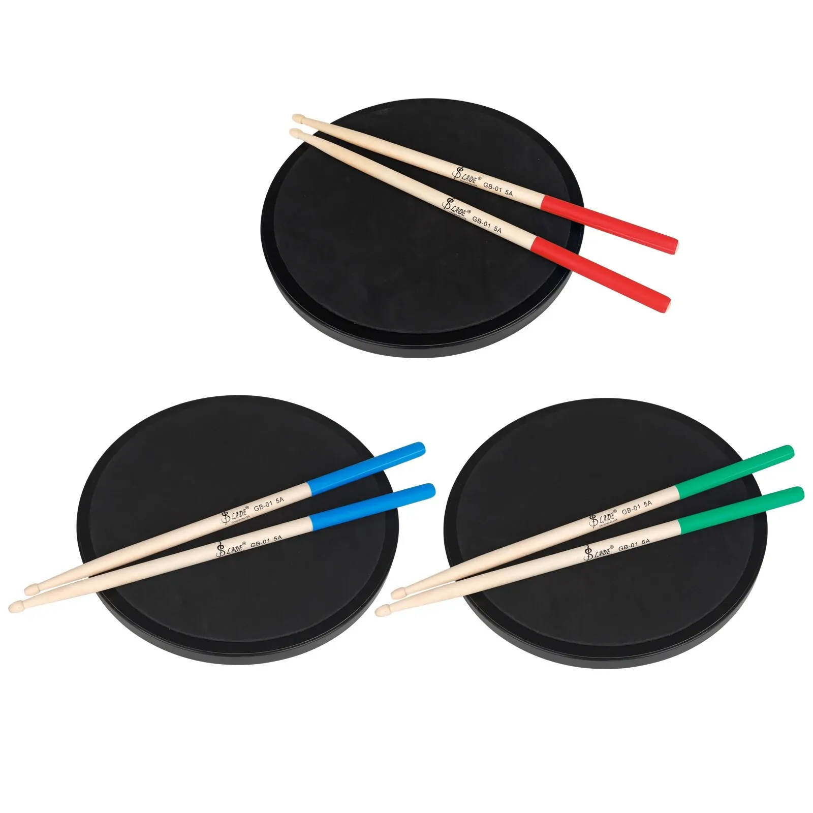 Premium Maple Drumsticks - Professional Wooden Percussion Accessories in 5 Vibrant Colors