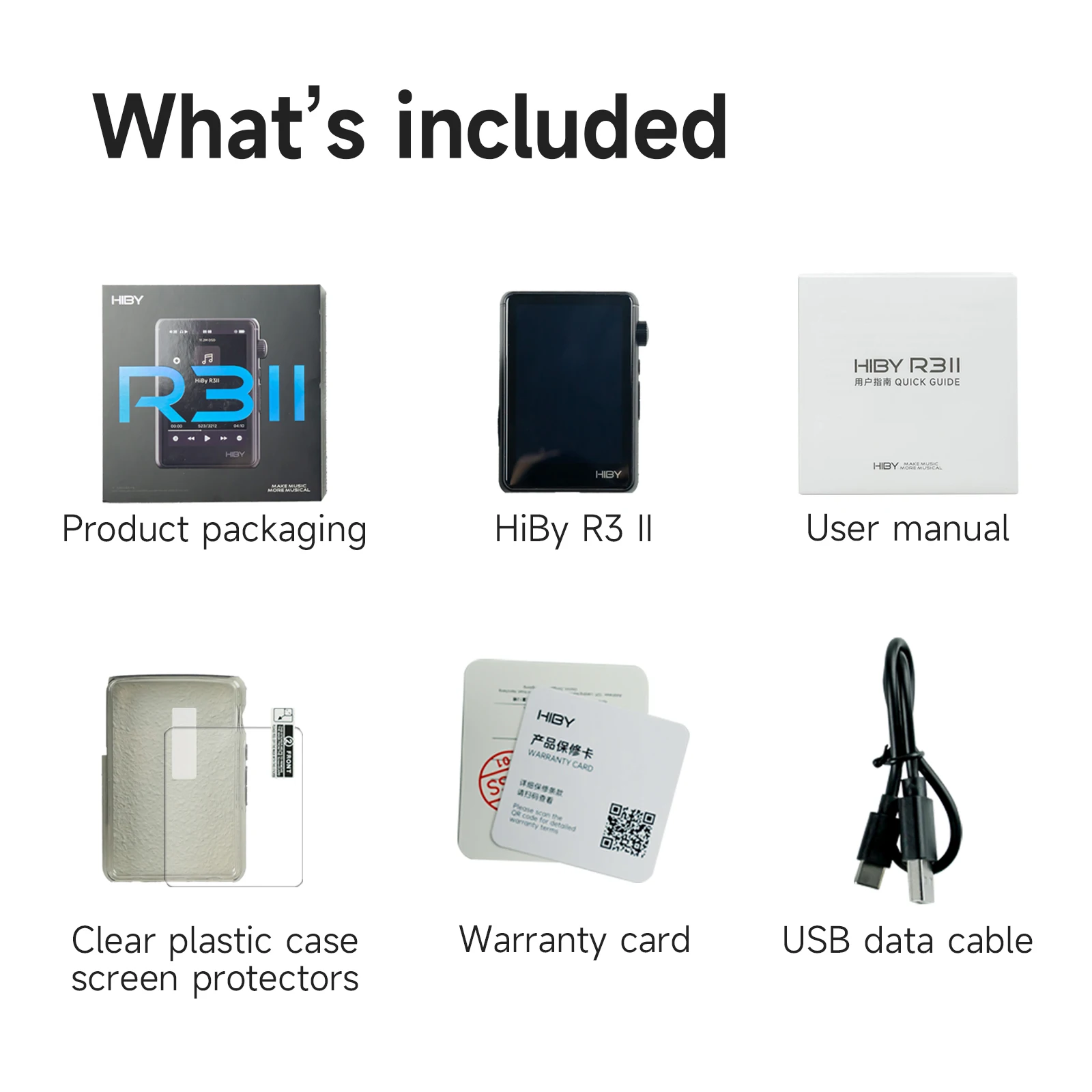 HiBy R3 II / R3 Gen 2 Bluetooth WiFi Music Player MP3 HiFi Audio Player MSEB MQA16X DSD 256 Web Radio USB Type C DAC Walkman