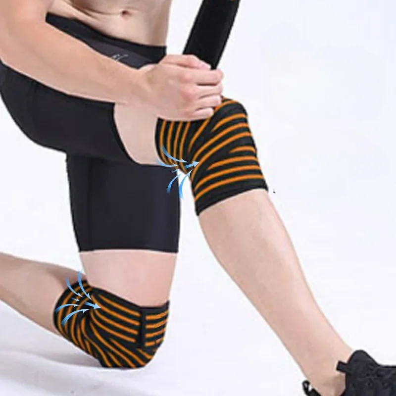 Knee Pad Bandage Compression Braces Wraps Straps For Gym Workout 1PC 180cm