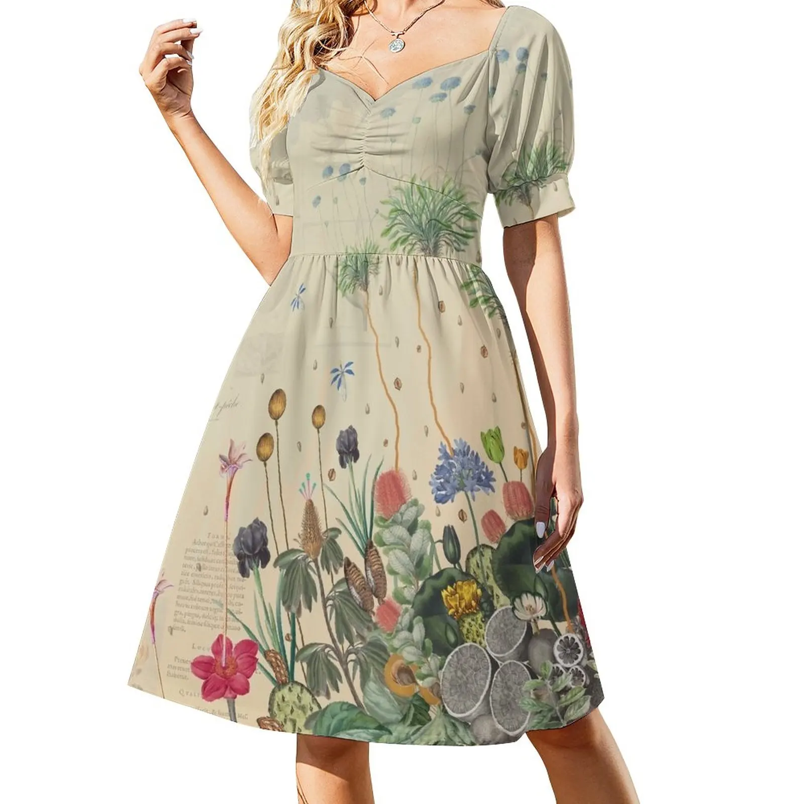 

FANTASTIC BOTANICAL Dress Summer women's clothing Women long dress