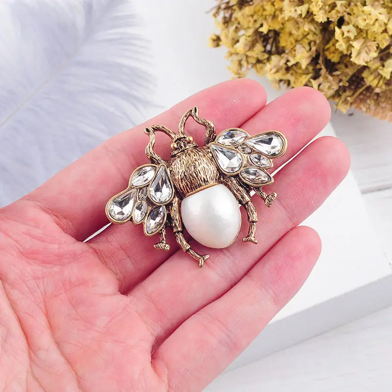 Spilla Con Strass A Forma Di Ape Vintage Alla Moda Da