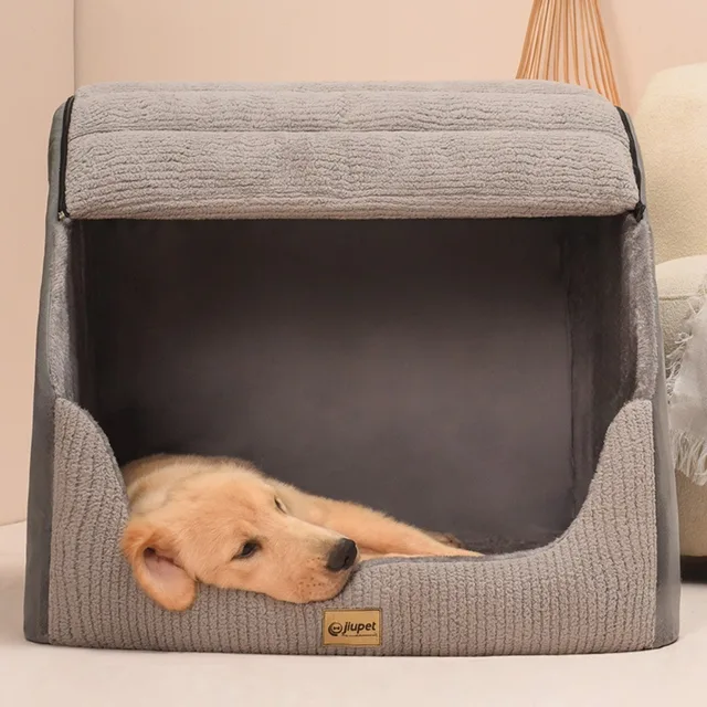 Large Dog Bed Basket Pets Dogs Accessories Pet Puppy Bedding Medium Beds Mat Small Breeds Sofa Cushions Blanket Big Cushion Cats 4