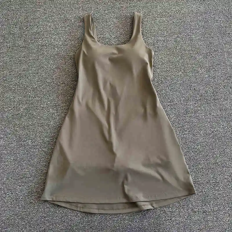 Tennis Skirt High Elastic Outdoor Yoga Wear Chest Pad Women
