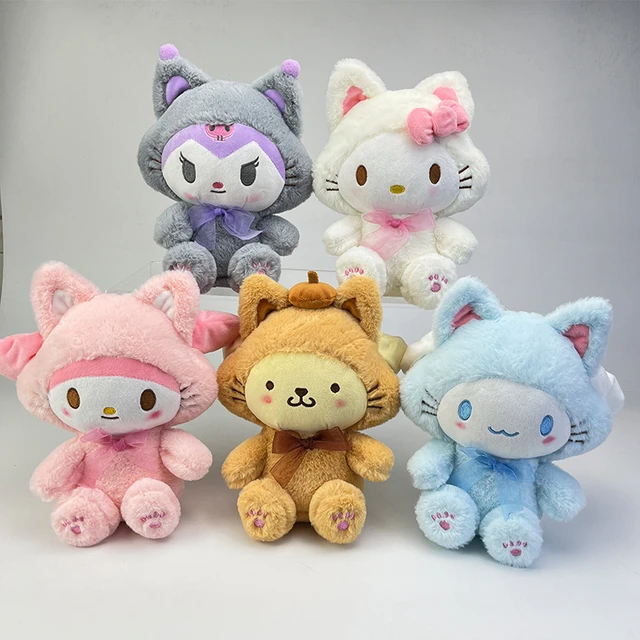 Kuromi Plush Hello Kitty Sanrio  Sanrio Hello Kitty Plush Dolls - Cute  Anime Plush - Aliexpress
