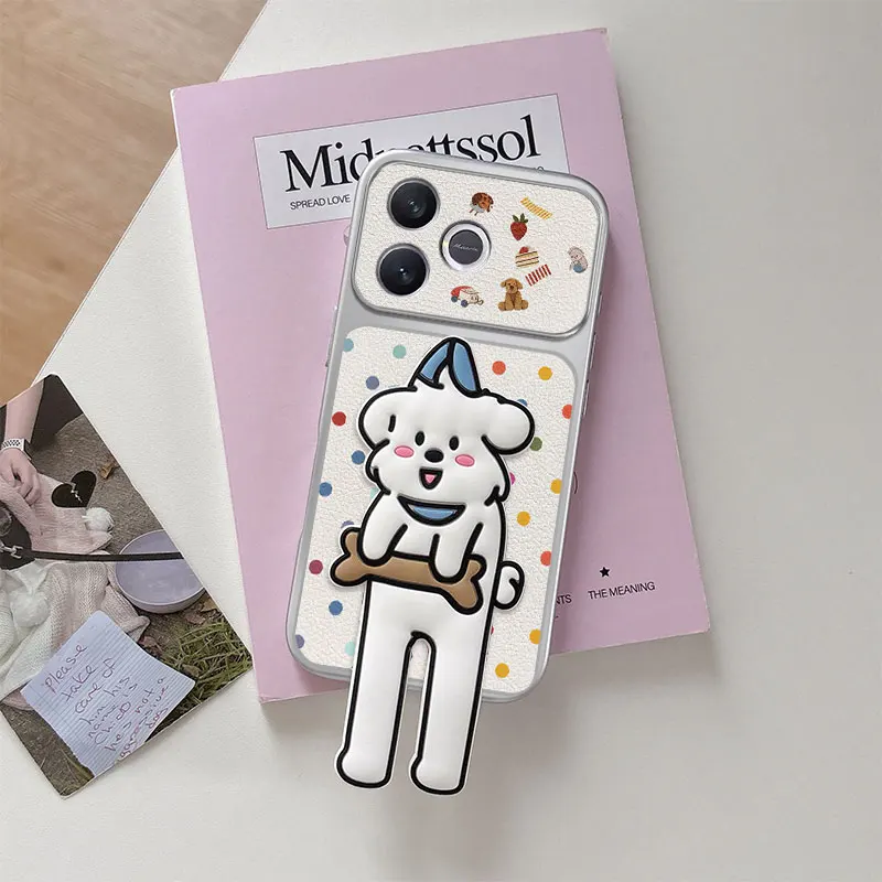 Polka Dots Cat Case with Stand Holder