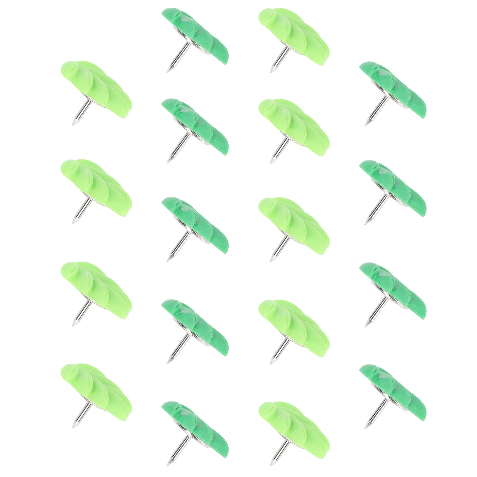 

20 Pcs Green Leaf Pushpin Decor Poster Accessory Decorative Thumbtacks Metal Multi-function Message Board Supply