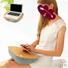 Laptop Mini Table Multifunctional Stands for Pad/Phone/Book Protable Picnic/Camping/Sofa Pillow Seat Cushion Cup Wood Tray 4