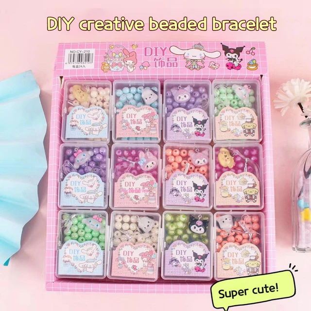 Sanrio Hello Kitty Kuromi My Melody Diy Bead Toys Making Jewelry