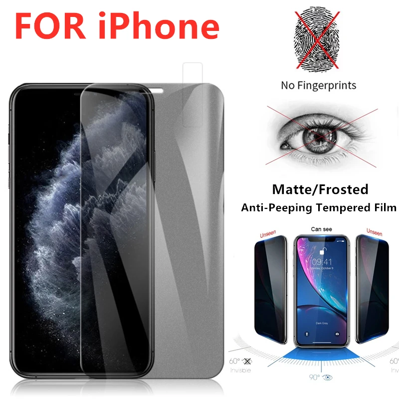 Matte Privacy Screen Protector Designed for iPhone 12 Pro or iPhone 12  (6.1) Non-Tempered Glass, 2 Way Anti Spy Privacy Protection Anti Glare  Anti